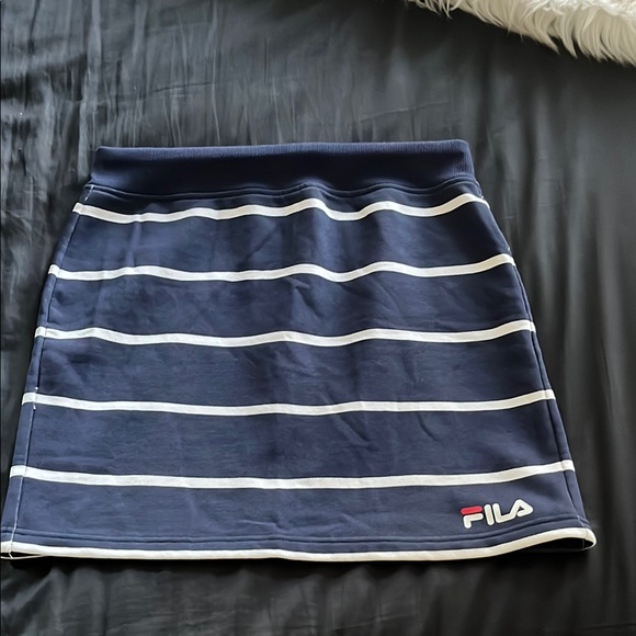 Fila Blue and White Mini Pencil Skirt - Picture 1 of 3